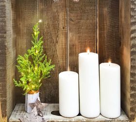 tiny christmas trees with lights quick and easy decor