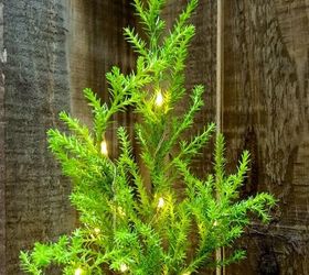 tiny christmas trees with lights quick and easy decor