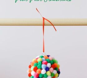 how to make pom pom christmas ornaments