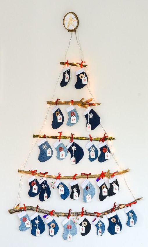 denim mini stockings advent calendar