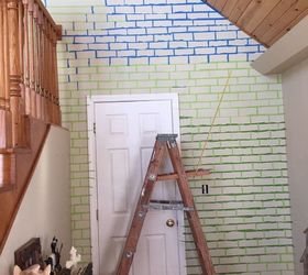 making a faux brick wall with sheetrock plaster, Tape tape and more tape