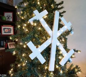 how to make a lighted wooden snowflake