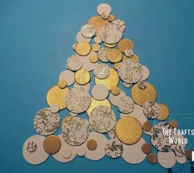 wooden chips christmas tree