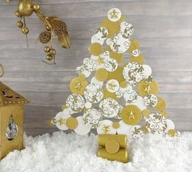 wooden chips christmas tree