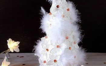 Lace and Feather Christmas Tree