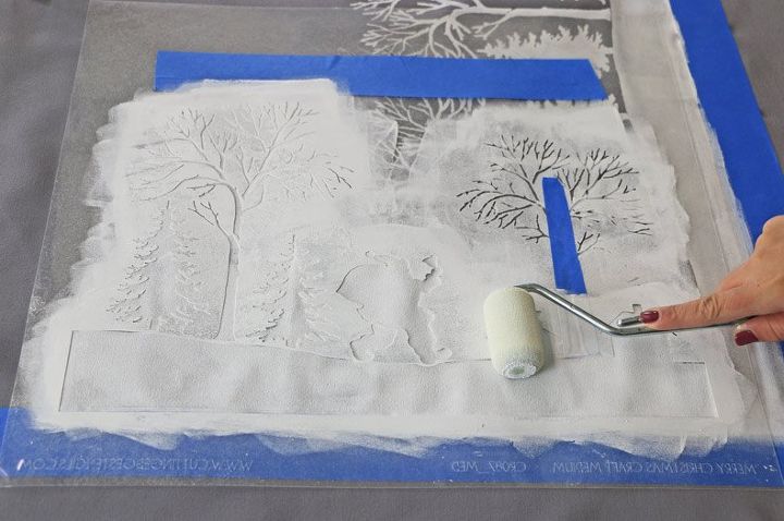 artesanato para pintar uma toalha de mesa com modelos de natal