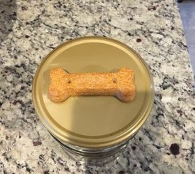 how to hide jar lid writing, Glued hard biscuit onto the metal lid