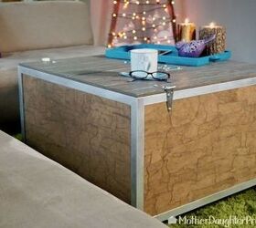 11 budget friendly diy coffee tables, Coffee Table With Storage Mother Daughter Projects