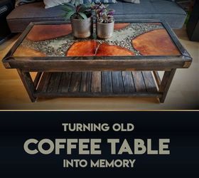11 budget friendly diy coffee tables, Old Coffee Table Into Memory Cl k Concept