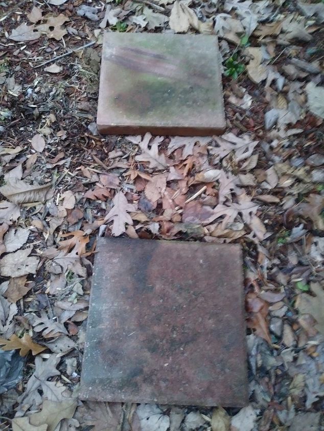 how do i clean cement stepping stones without a pressure washer