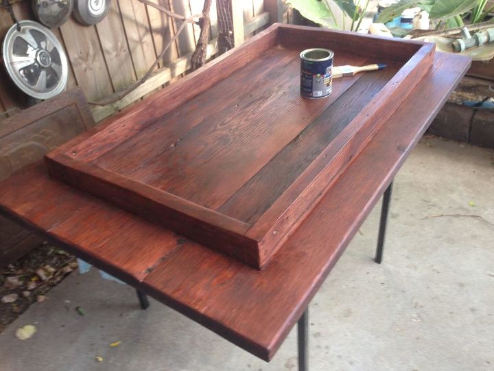 mesa de comedor de madera de oregn reciclada