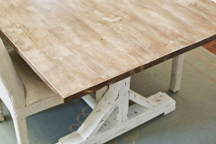 paint stain whitewash distress a farmhouse table by ana white