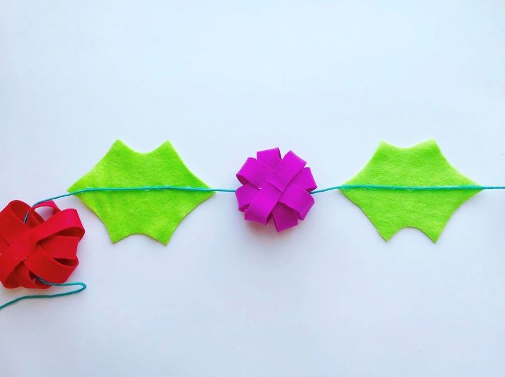 colorful and modern holly garland