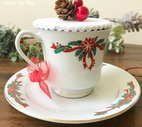 christmas tea cup candy dish