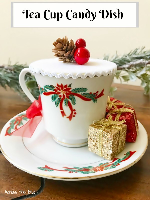 xcara de ch de natal para doces