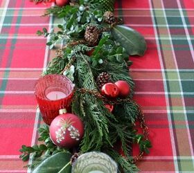 create an evergreen table runner centerpiece the easy way