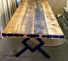 recycled old wood table