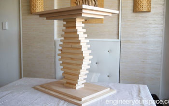  Mesa lateral DIY ou mesa de cabeceira feita de madeira de sucata
