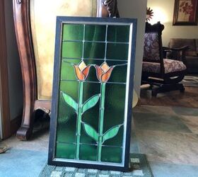 q what would you do with this framed stained glass piece