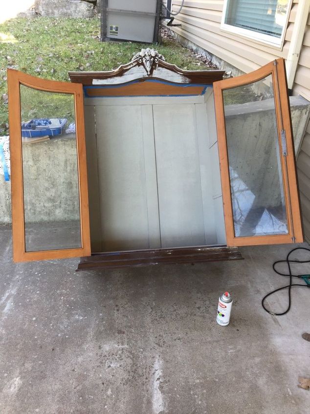 antique cabinet redo, Re paint and try again