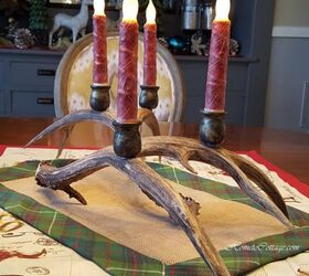 diy deer antler candle holders