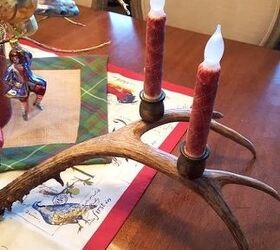diy deer antler candle holders