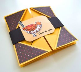 Cómo hacer una tarjeta con pliegue de servilleta | Tarjeta de agradecimiento