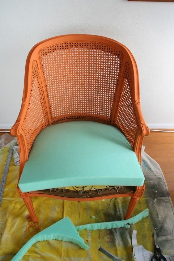 how to reupholster a chair in 5 easy steps, Reupholster a Chair Seat jamie at C R A F T