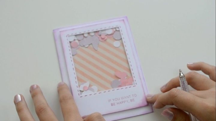 how to make a shaker card birthday card
