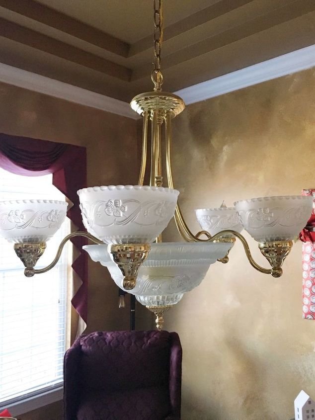 decorate your chandelier with christmas ornaments