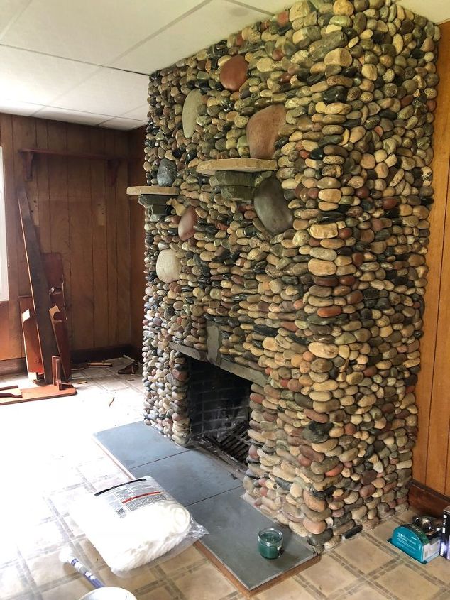 How to Paint Wood Paneling & Open Up a Wall in a Small Living Room DIY |  Hometalk