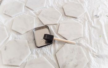 Posavasos de mármol DIY con azulejos sobrantes
