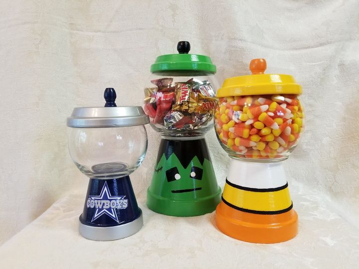 ideas de regalos diy de ltima hora para todos los de tu lista, DIY Candy Bowl From Terracotta Pot and a Fish Bowl