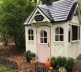 paint a wooden playhouse