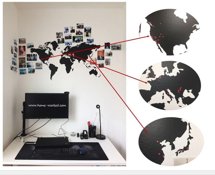 adesivo de mapa do mundo com imagens
