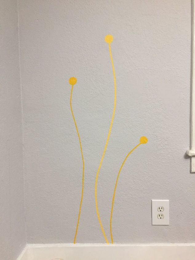 How To Paint Dandelions On Knockdown Textured Wall Diy Hometalk