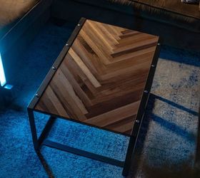 how to make a herringbone coffee table out of scrap wood