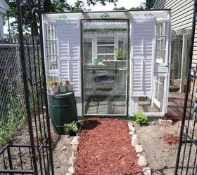 13 easy diy backyard landscaping ideas, Backyard Greenhouse Amy