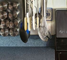 s 19 ways to organize your kitchen this new years, 4 Hang a rotating storage rack for utensils