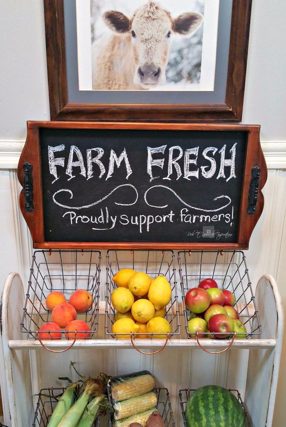 s 19 ways to organize your kitchen this new years, 13 Make a cute functional produce stand