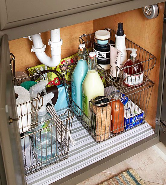 s 19 ways to organize your kitchen this new years, 16 Spruce up the space under your sink