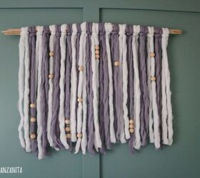how to make diy yarn wall hanging