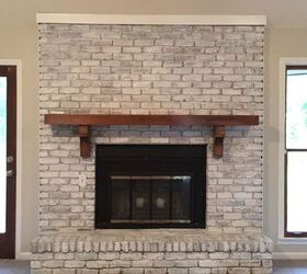 diy fireplace makeovers guaranteed to impress, Brick Fireplace Remodel Angela Hodges Lloyd