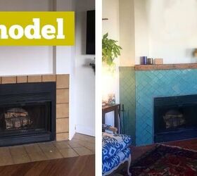 diy fireplace makeovers guaranteed to impress, Fireplace Tile Ideas Caitlyn