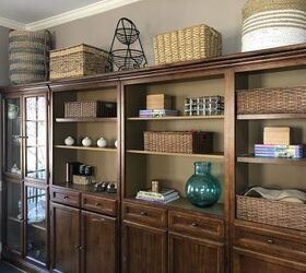 from blah bookcase to basket bonanza add a shelf to your bookcase top