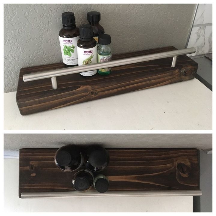 small shelves for essential oils spices and other small items