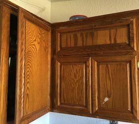 q how do i remove stain from my kitchen cabinets