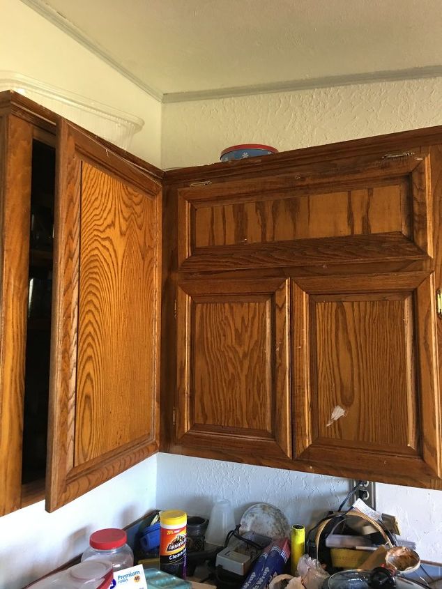 q how do i remove stain from my kitchen cabinets