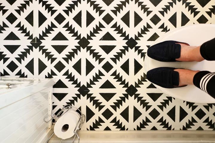 everything you need to stencil your tile floors for less