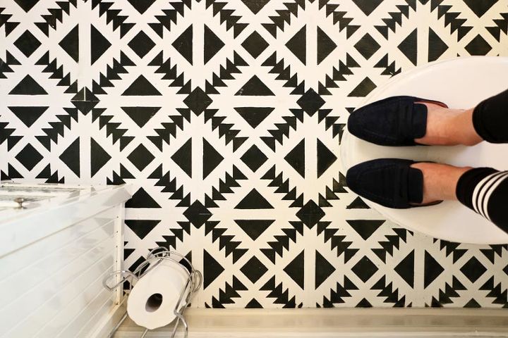 Budget- Friendly Designer Dream Home: Learn How to Stencil Your Tile Floors Like a Pro